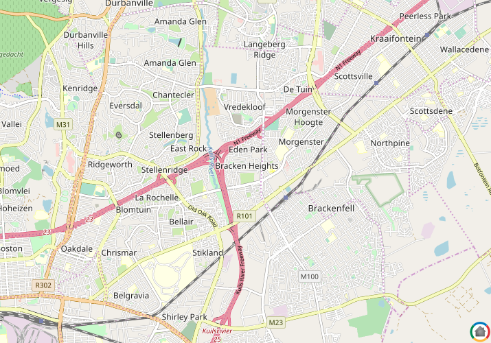 Map location of Bracken Heights